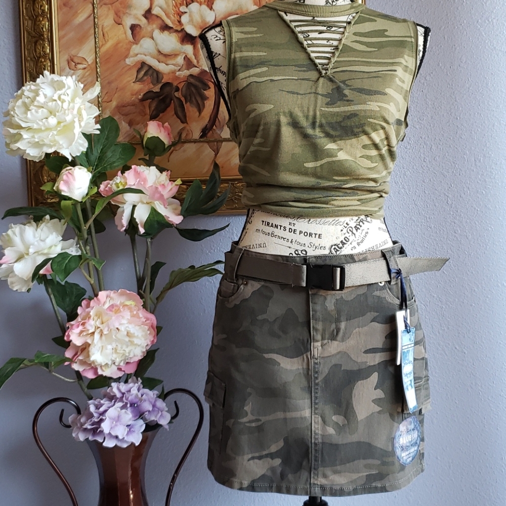 Blue spice camo Skirt